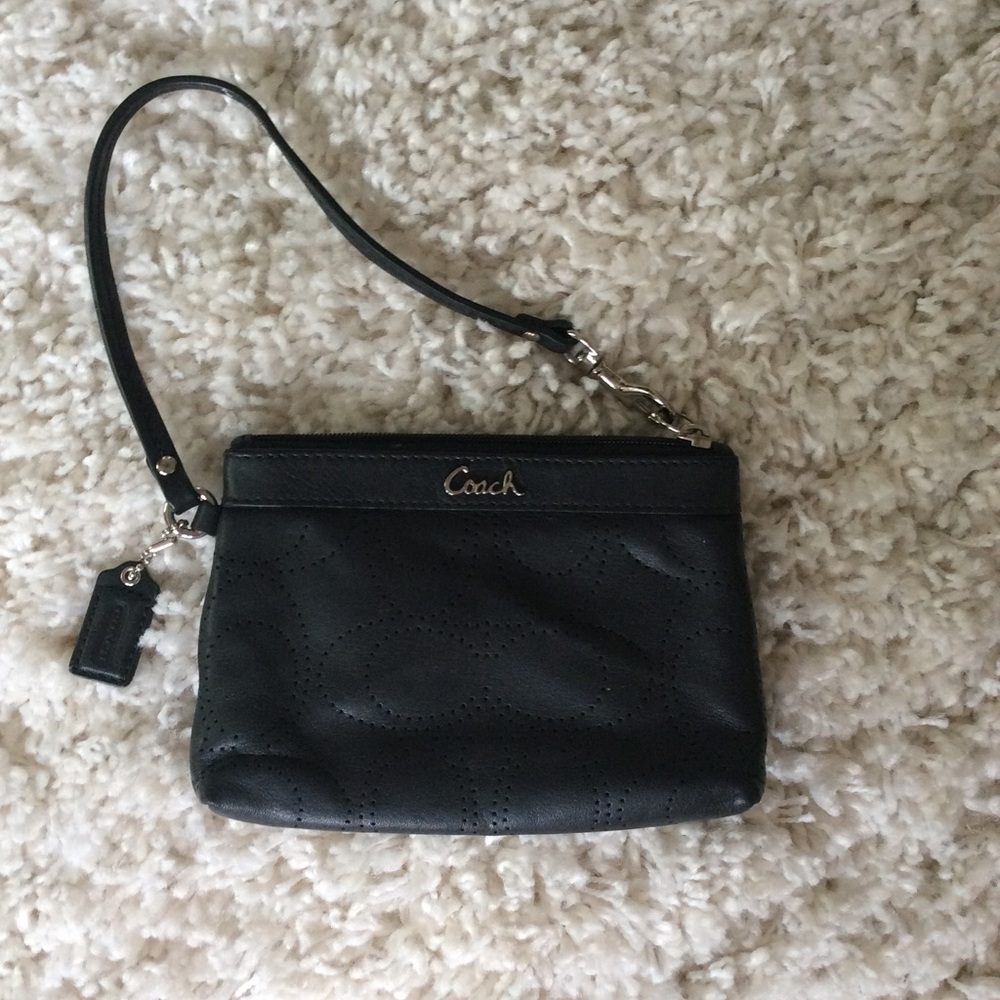 COACH leather wristlet